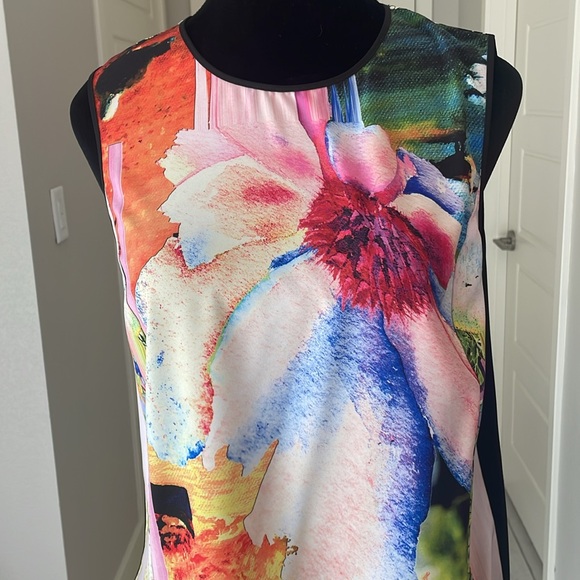 Clover Canyon Tropical Print Sleeveless Sheath Dress Size S - Picture 3 of 11